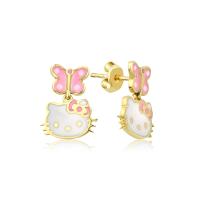 Hello Kitty Altın Küpe KP0364
